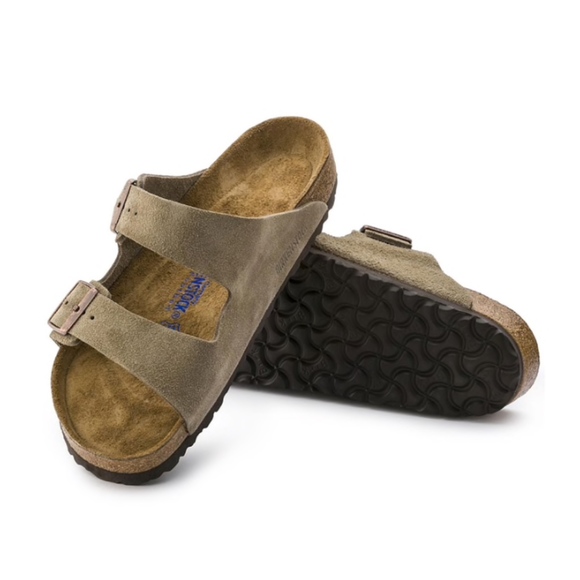 Birkenstock Shoes - Birkenstock Arizona Soft Footbed Taupe Suede